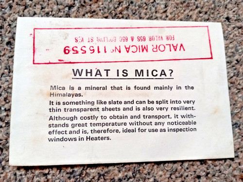 Vintage mica sheet paraffin - vintage,